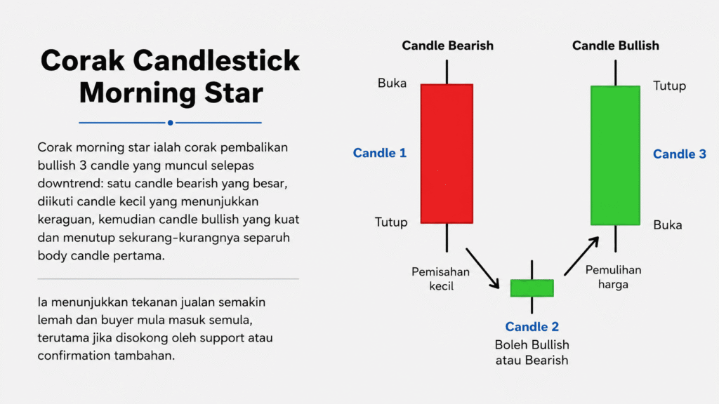 corak candlestick morning star