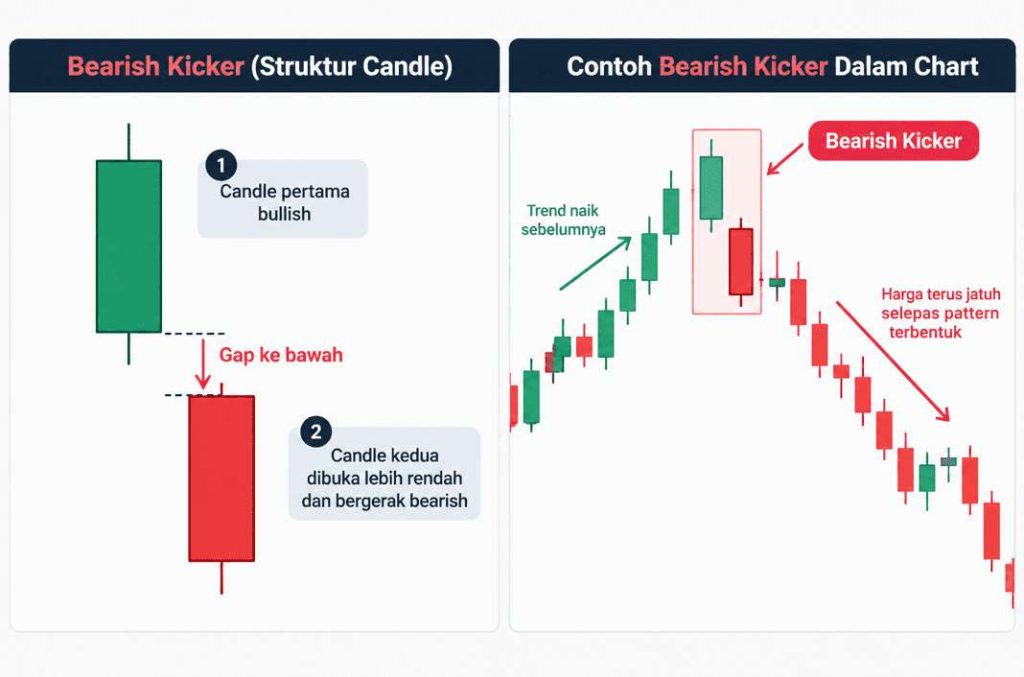 Bearish Kicker Contoh